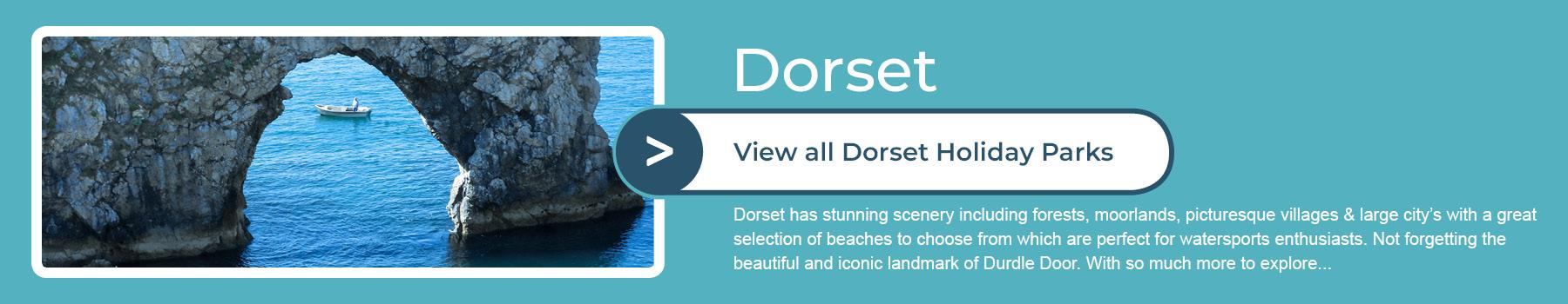 Image of a Dorset Coastline and some text about the County