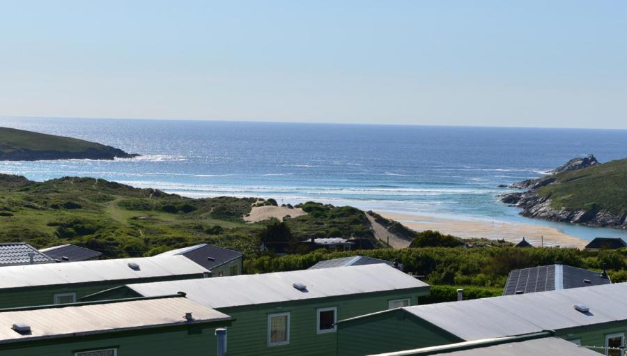 holiday park overlooking Crantock Beach