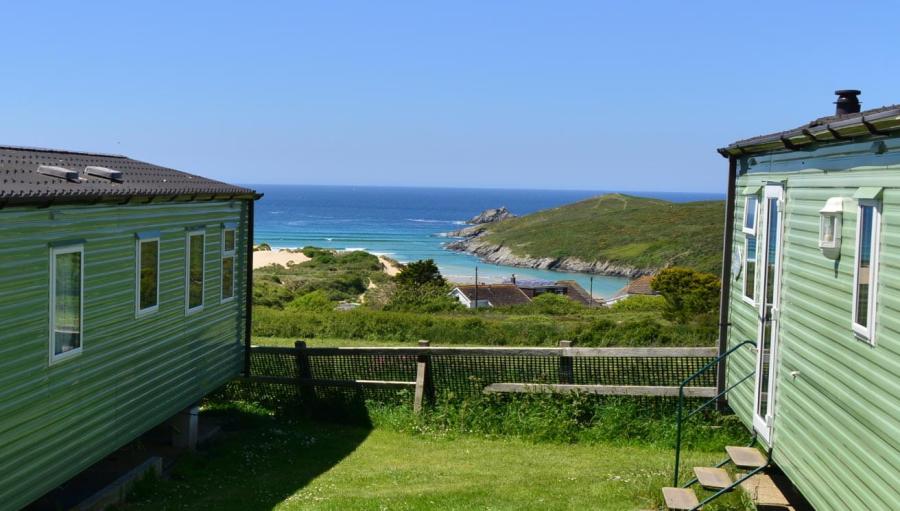 caravans for hire at Crantock Beach Holiday Park