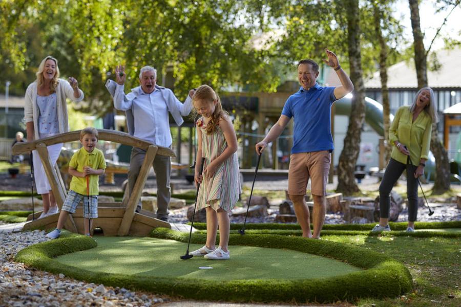 jurassic crazy golf at Warmwell Holiday Park