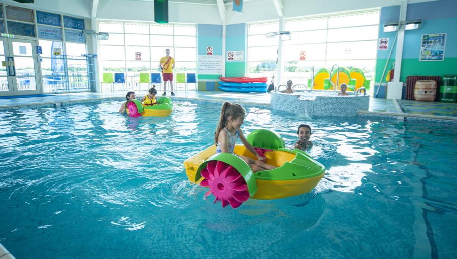 kids playing in the pool