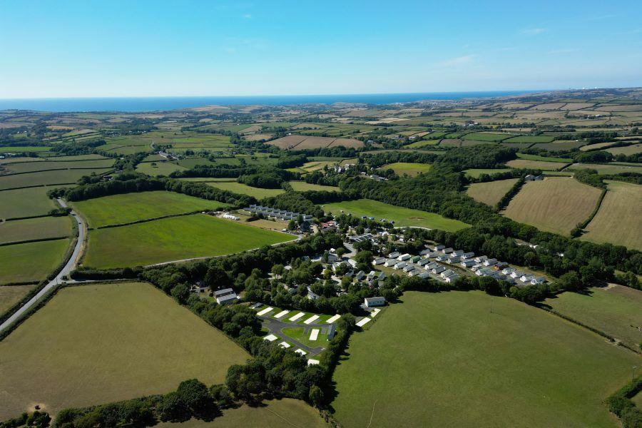 overview of Hedley Wood Holiday Park in devon