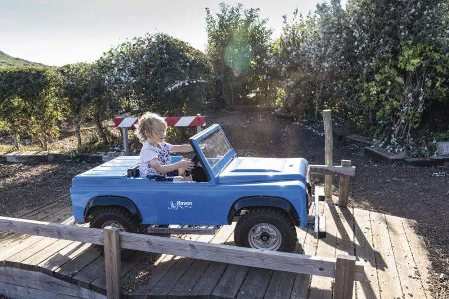 mini landrovers for the kids at Littlesea Holiday Park