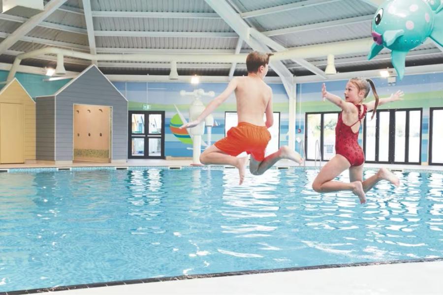 indoor swimming pool at Littlesea Holiday Park