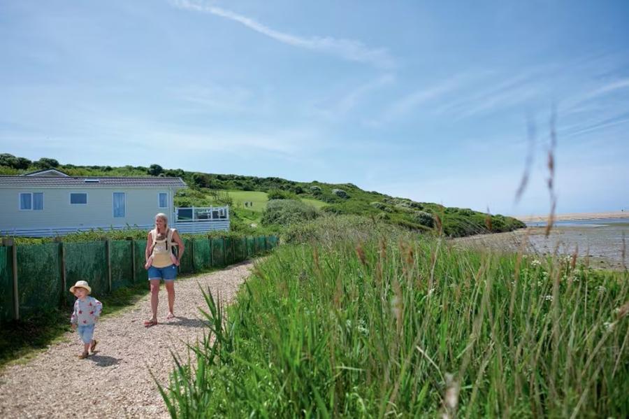 Littlesea Holiday Park caravans by the beach near Weymouth