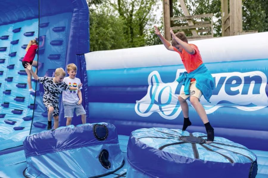 Littlesea Holiday Park inflatable course for kids