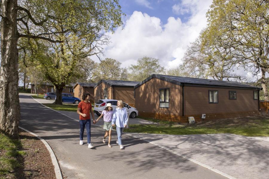 luxury lodges in Poole in Dorset at Sandford Holiday Park