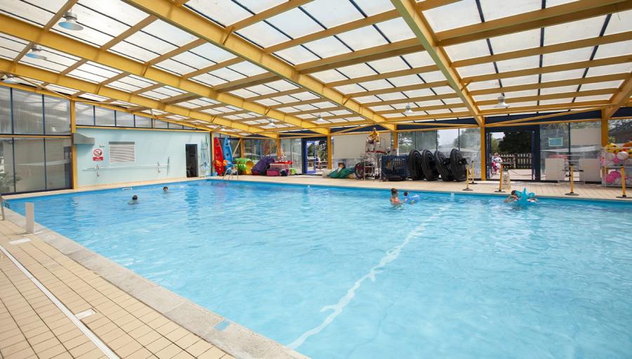 indoor swimming pool at Looe Bay Holiday Park