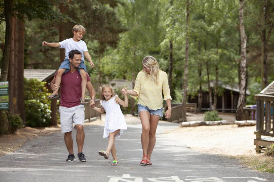 enjoying walks at Warmwell Holiday Park