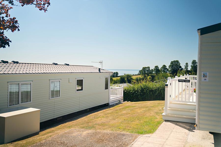 Cornwall caravans with sea views at Polperro Holiday Park