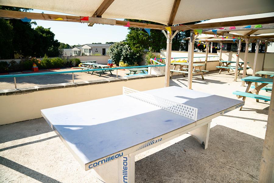 outdoor table tennis at Polperro Holiday Park