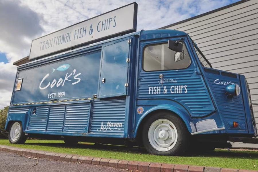 Fish and chips at Riviere Sands Holiday Park