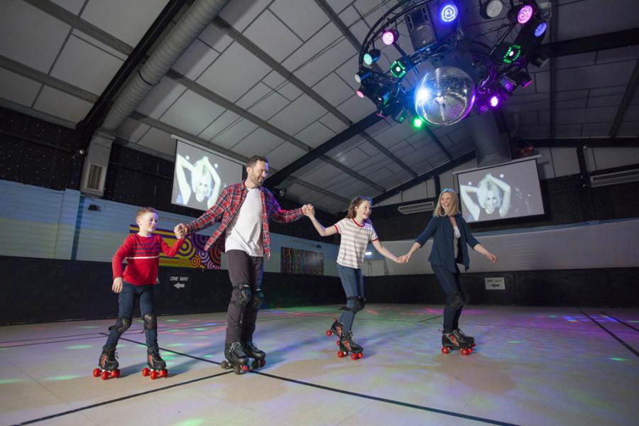 roller skating rink at Warmwell Holiday Park