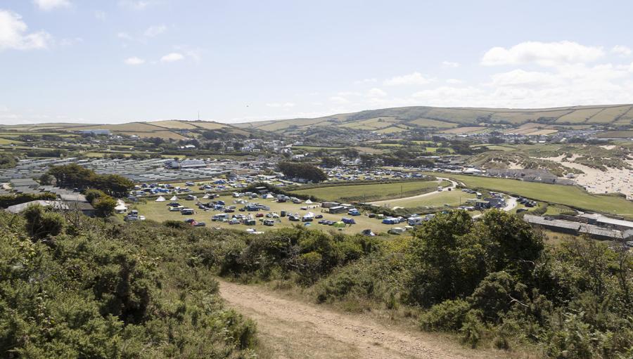 looking down at Ruda Holiday Park