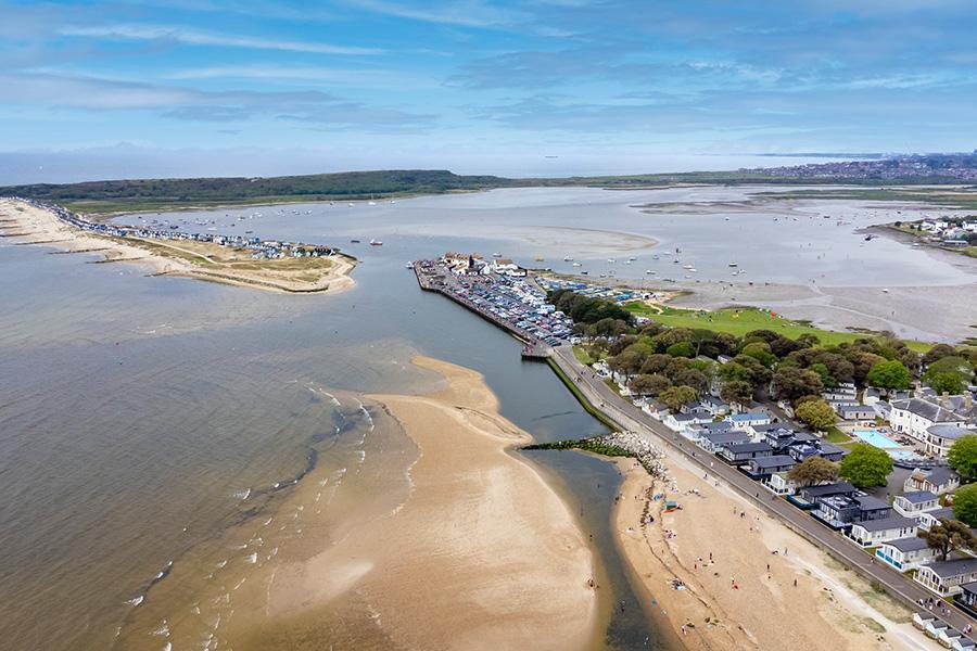 view from the air of Sandhills Holiday Park