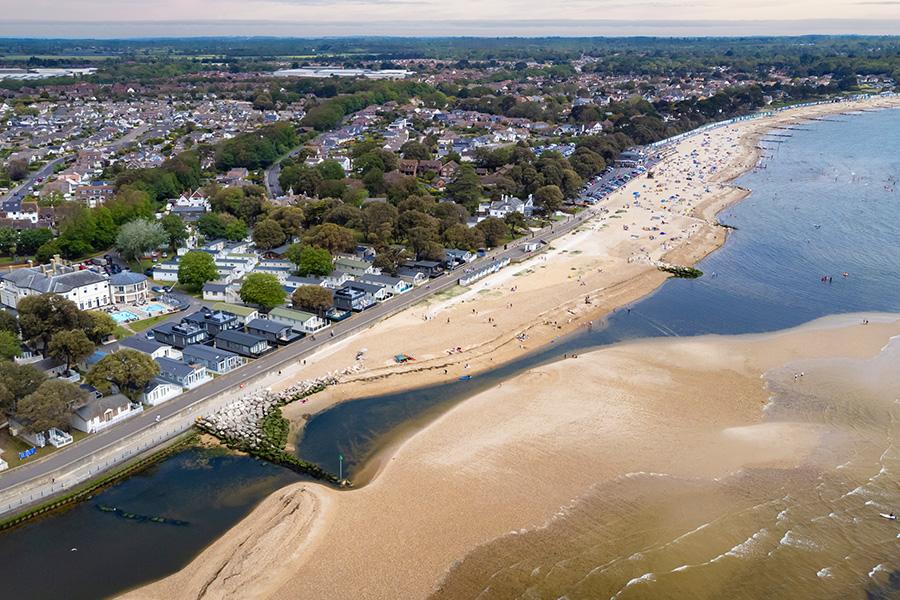 looking down onto Sandhills Holiday Park