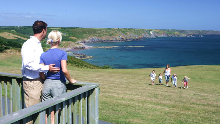 sea views over Cornwall from static caravans and lodges