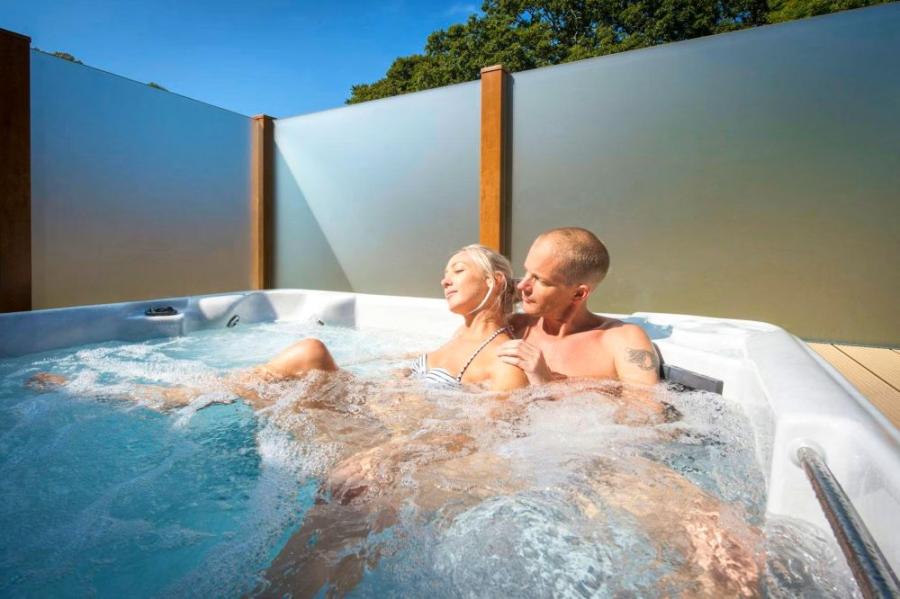 St Ives Holiday Village lodges with hot tubs