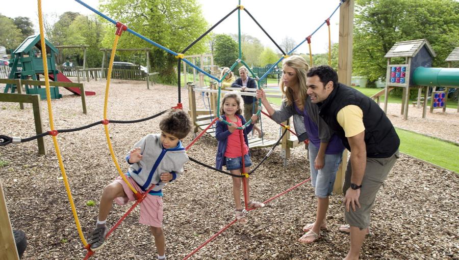 on the ropes in the playground