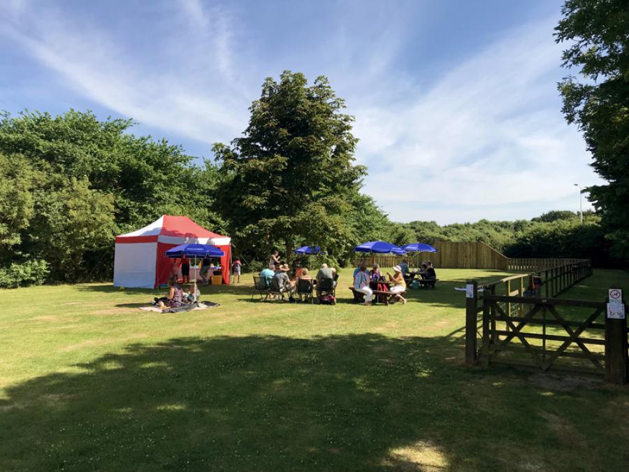 enjoying the outside at Tarka Holiday Park