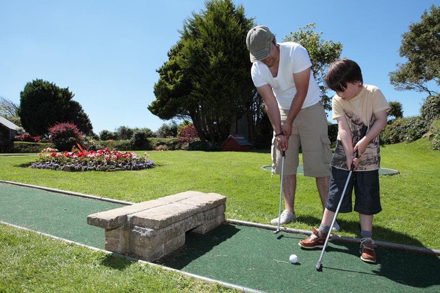 crazy golf at Trevella Holiday Park