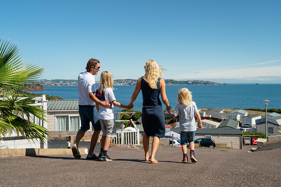 views to the sea from Waterside Holiday Park in Devon