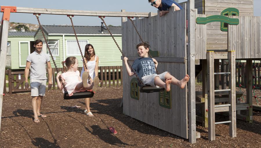 kids adventure playground at West Bay Holiday Park