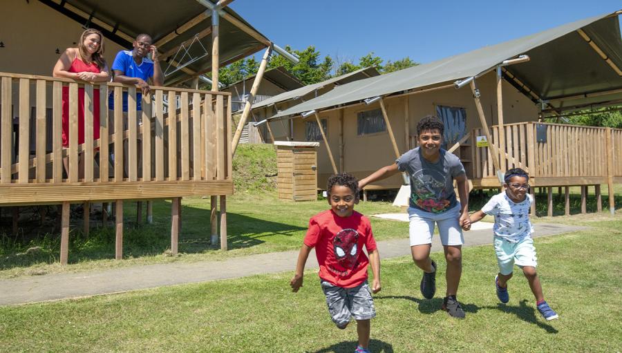 glamping yurts in Dorset at West Bay Holiday Park