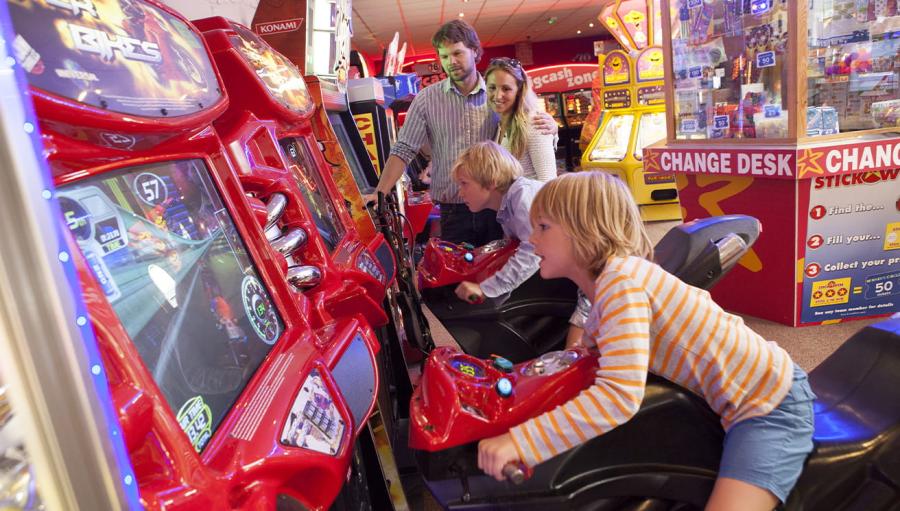 amusement arcade at White Acres Holiday Park