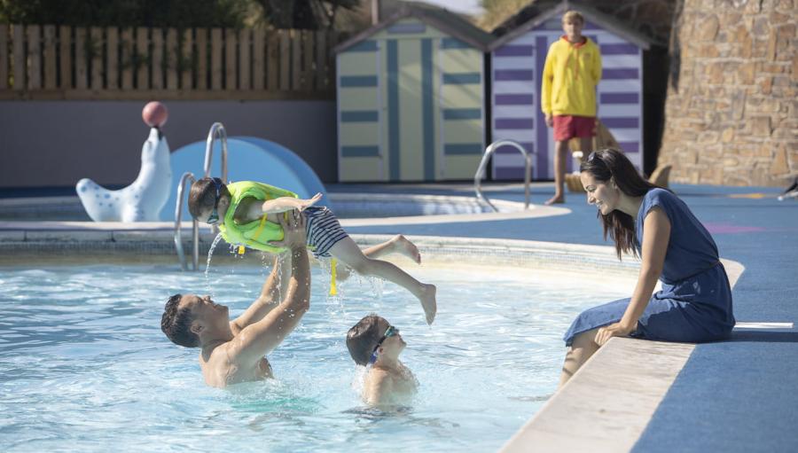 outsoor swimming pool at Holywell Bay Holiday Park