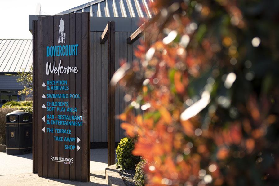 enterance to Dovercourt Holiday Park in Harwich