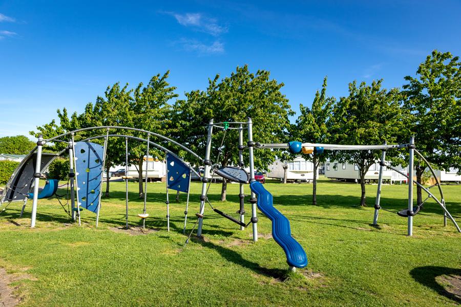 climbing frames on the playground