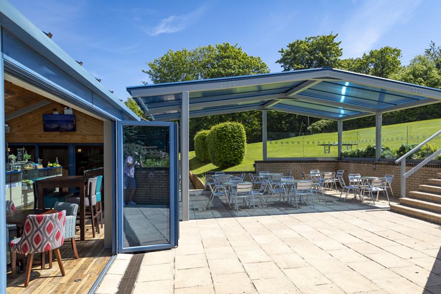 Wood Farm Holiday Park covered eating area