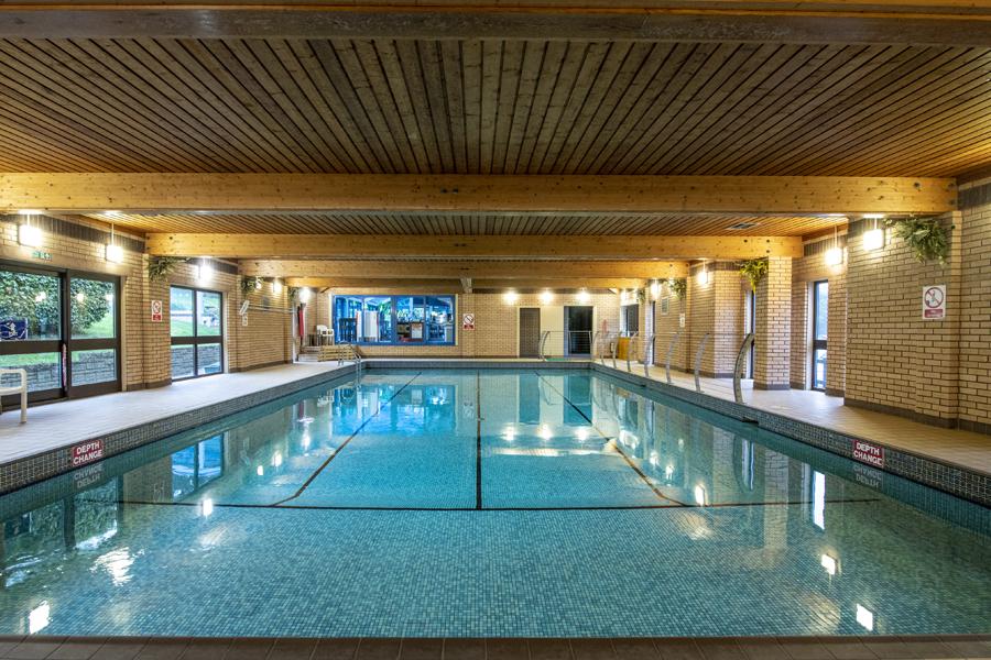 indoor wimming pool on site at Wood Farm Holiday Park Dorset