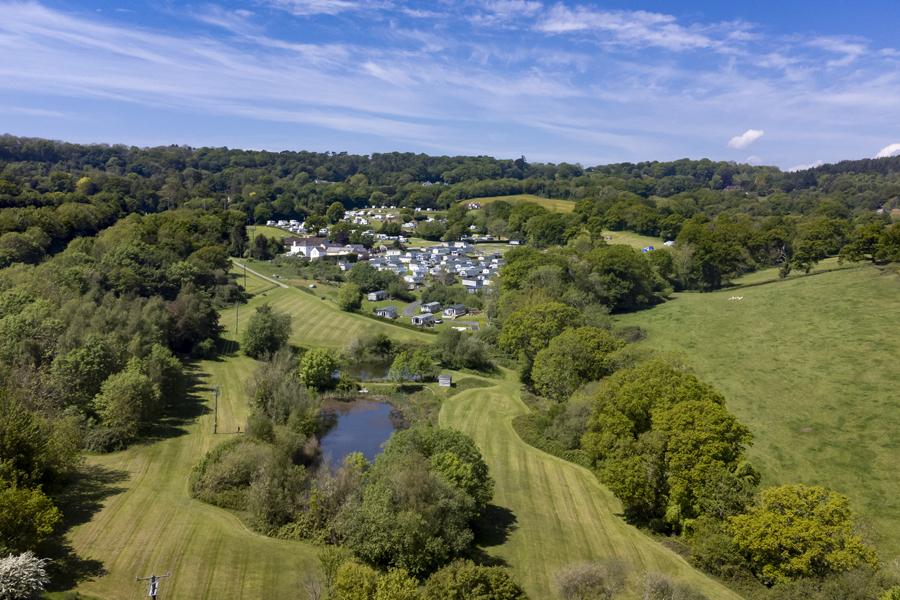 pverview of Wood Farm Holiday Park in Dorset