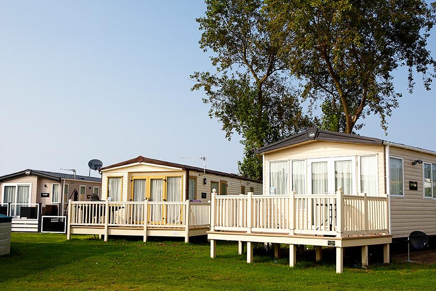 caravans on site at Alberta Holiday Park