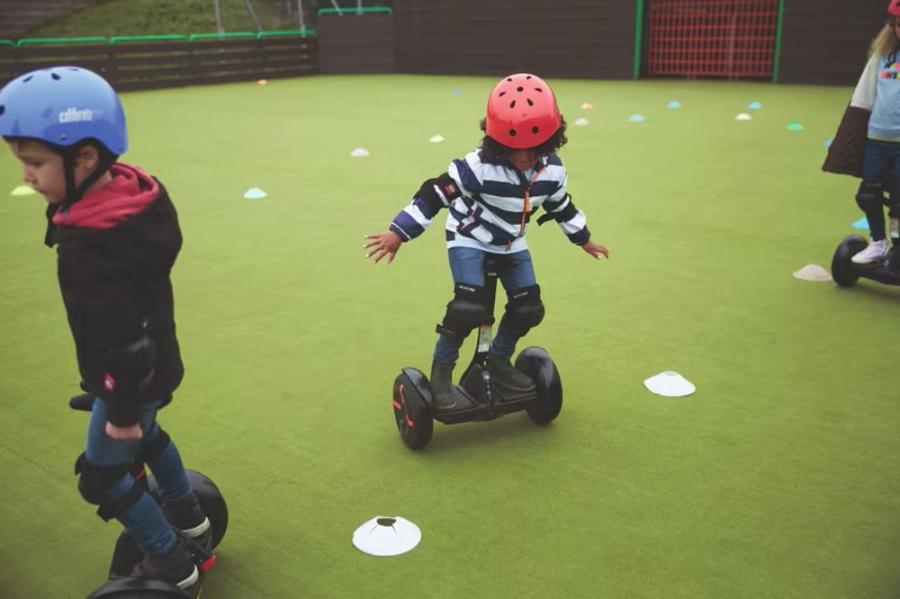 junior segways on holiday at Berwick Holiday Park