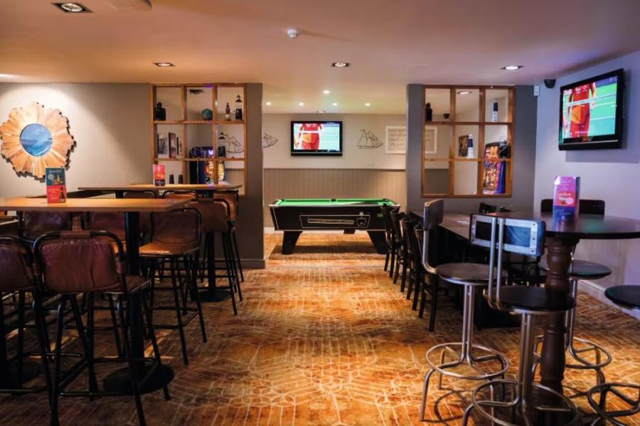 bar and pool table at Berwick Holiday Park