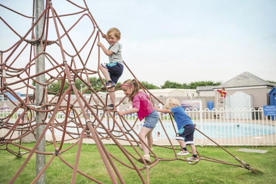 ropes on the adventure playground at Berwick Holiday Park