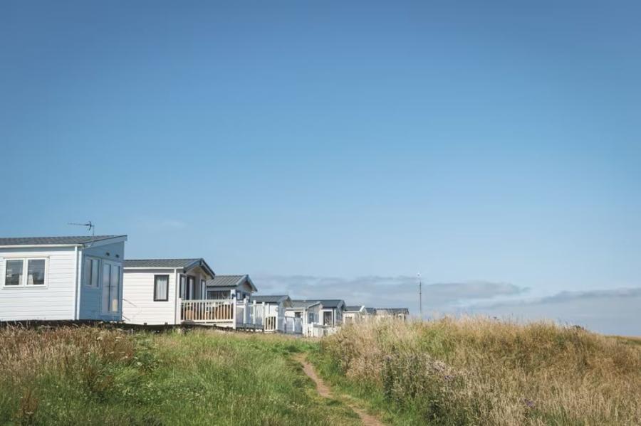 static caravan site in Northumberland by the sea 