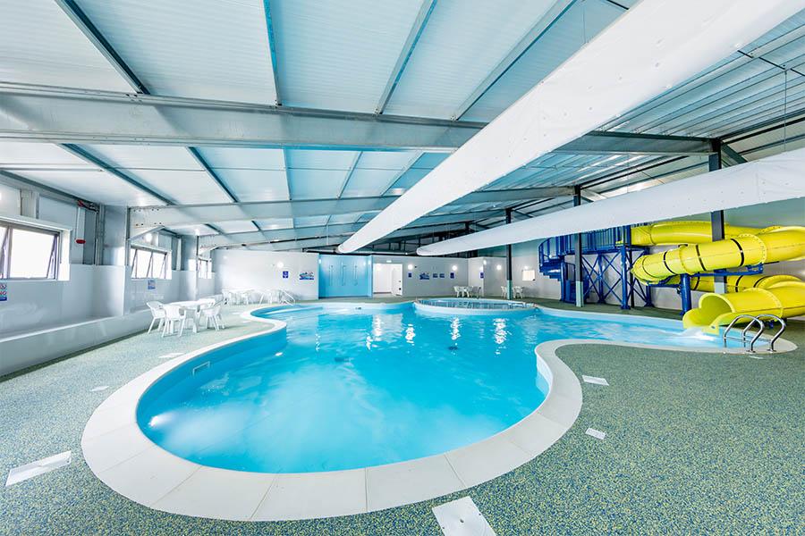 indoor pool with flume at Birchington Vale Holiday Park