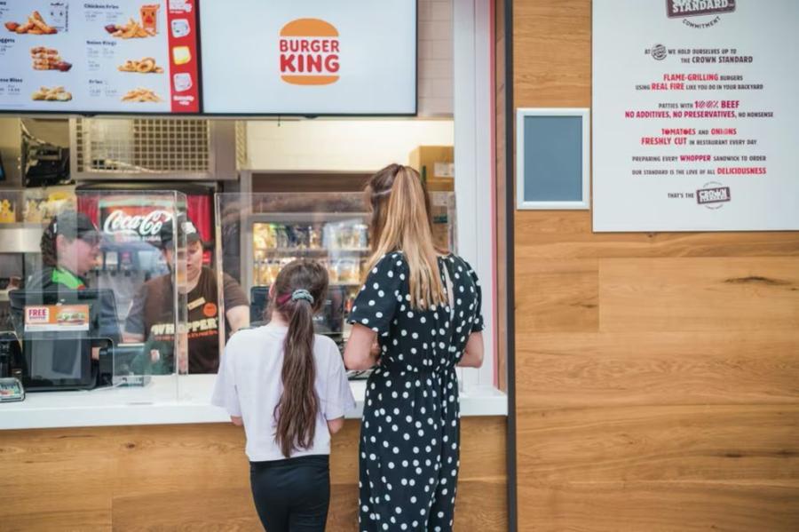 getting a burger king at Caister-on-Sea Holiday Park