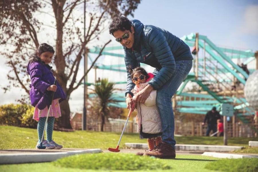 crazy golf course at Caister-on-Sea Holiday Park