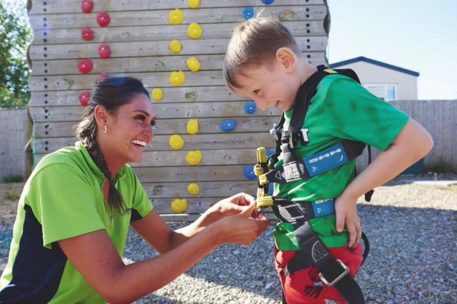 family climbing adventures on holiday