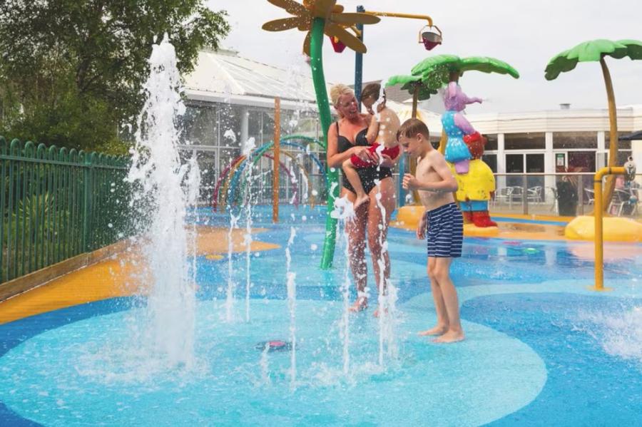 outdoor splash park at Cala Gran Holiday Park