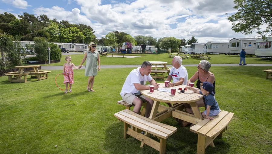 lots of space to enjoy on holiday at Cresswell Towers Holiday Park