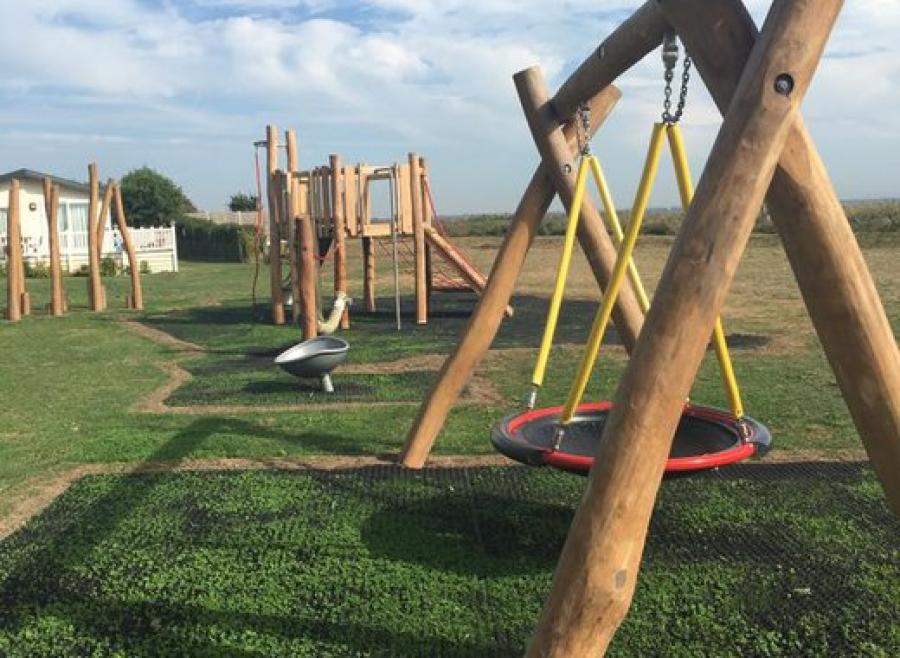 swings on the adventure playground