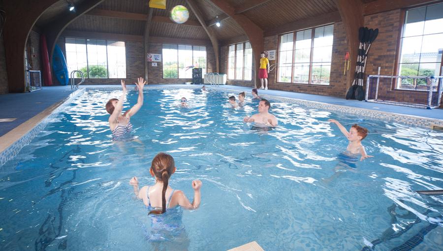 indoor swimming pool at Nairn Lochloy Holiday Park in Scotland