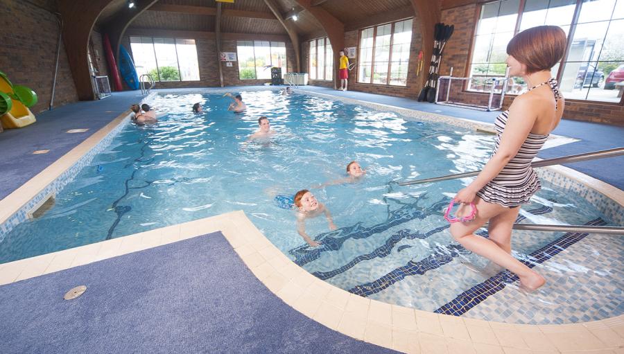 having fun in the pool on holiday in scotland