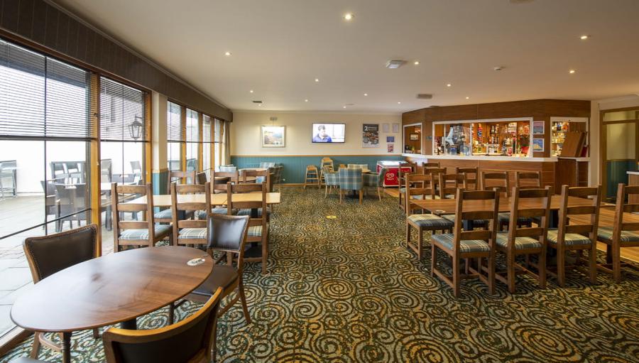 inside the bar and restaurant at Nairn Lochloy Holiday Park